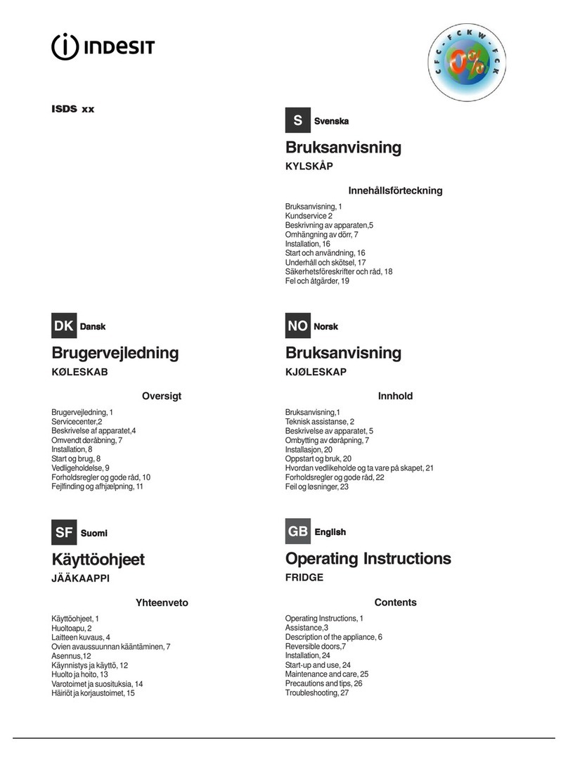 Indesit ISDSxx operating instructions