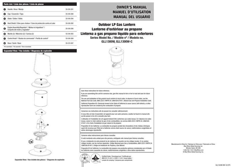 BlueRhino GLL1300W owner's manual
