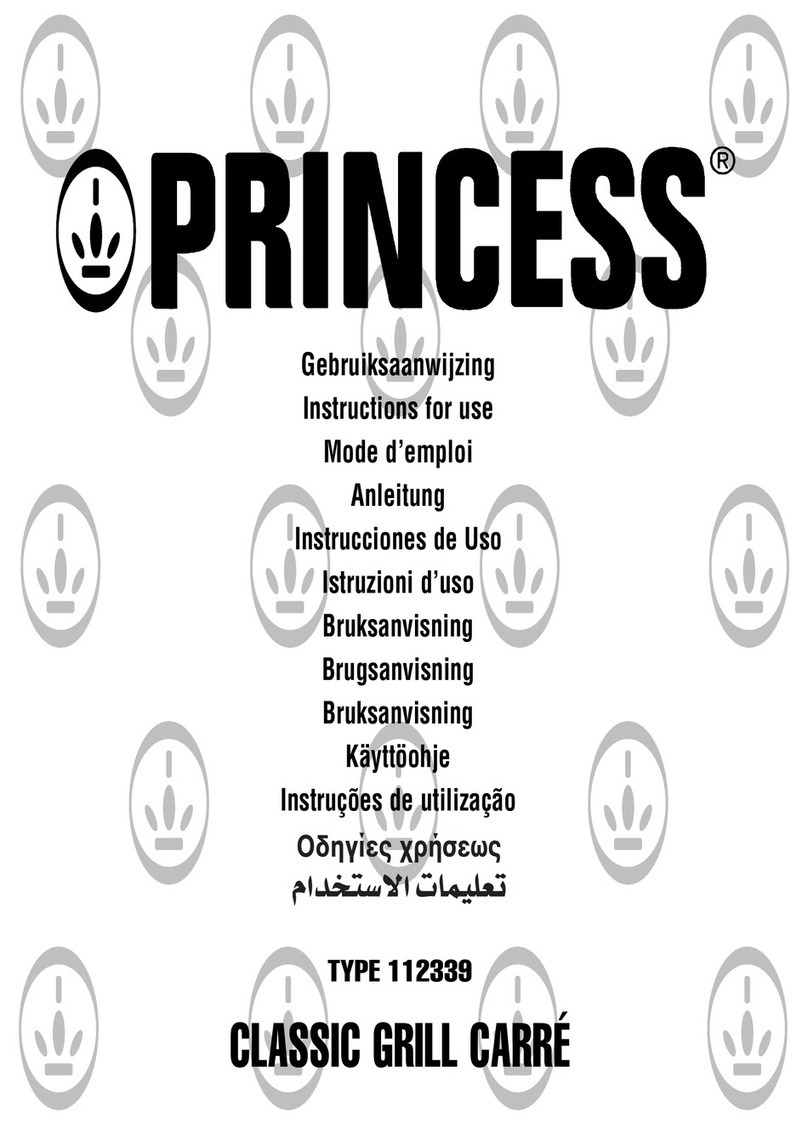 Princess CLASSIC GRILL CARRE User manual