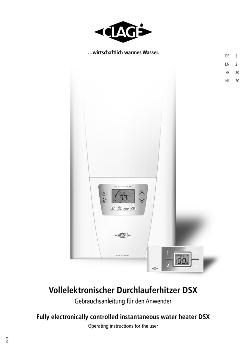 clage DSX Operating instructions for the user clage DSX Operating instructions for the user