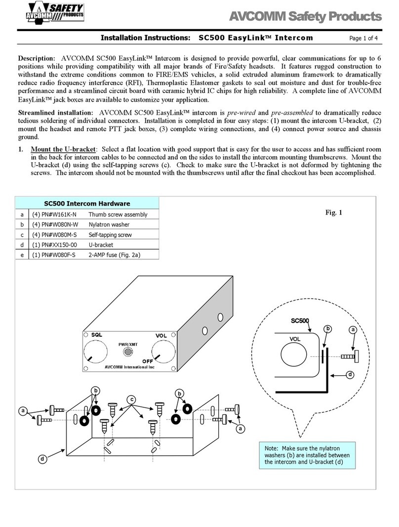 AVCOMM SC500 EasyLink installation instructions