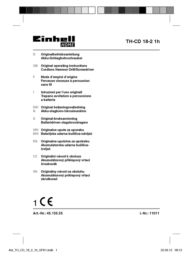 EINHELL TH-CD 18-2 1h operating instructions