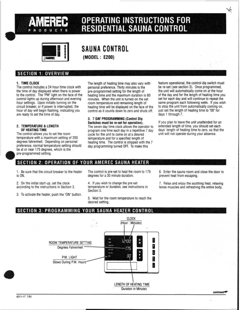 Amerec E200 operating instructions