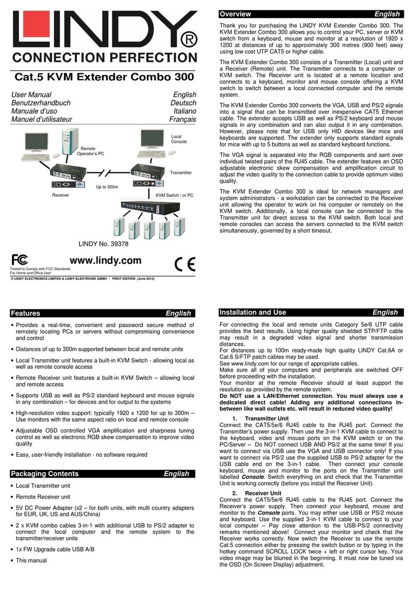 Lindy 300 User manual