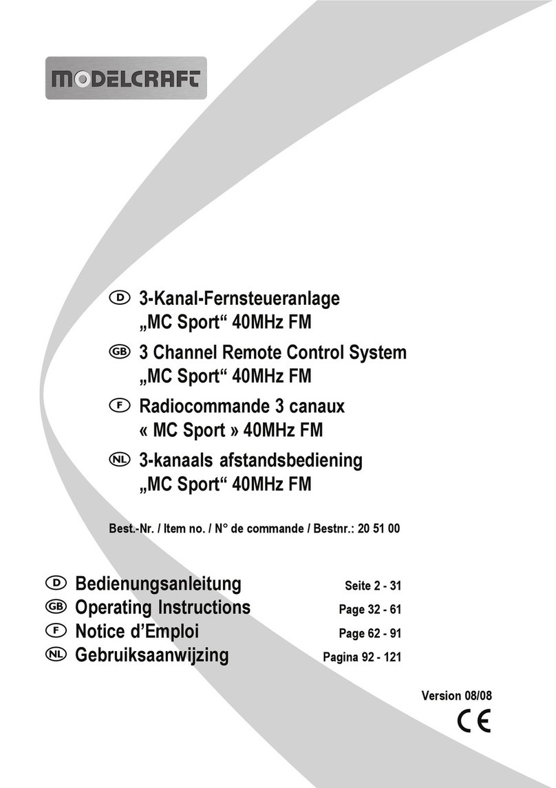 ModelCraft MC SPort operating instructions ModelCraft MC SPort operating instructions