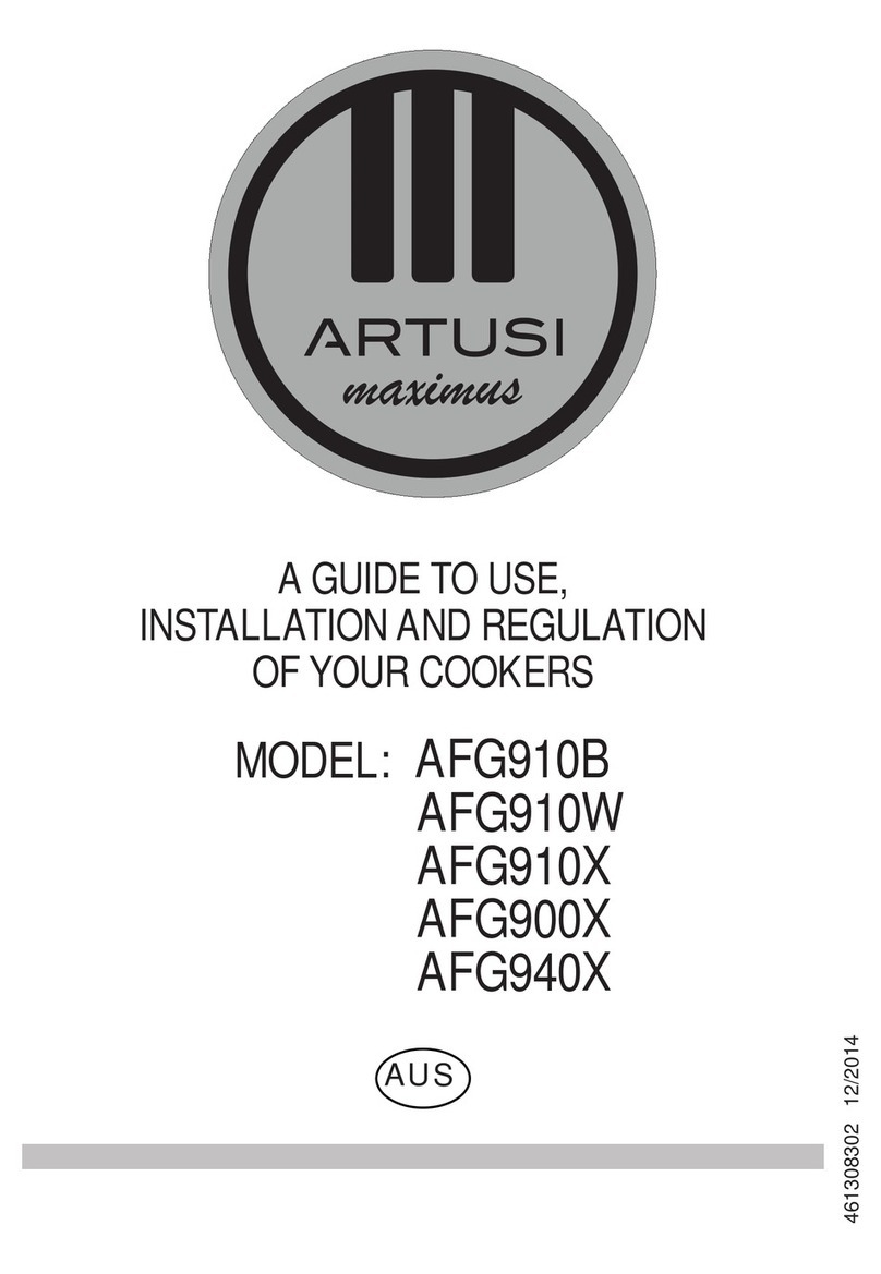 Artusi AFG910B Use and installation guide