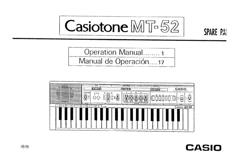 Casio casiotone MT-52 User manual