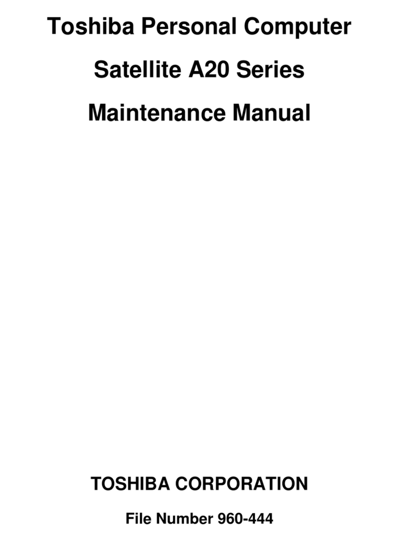 Toshiba Satellite A20 Series Maintenance manual