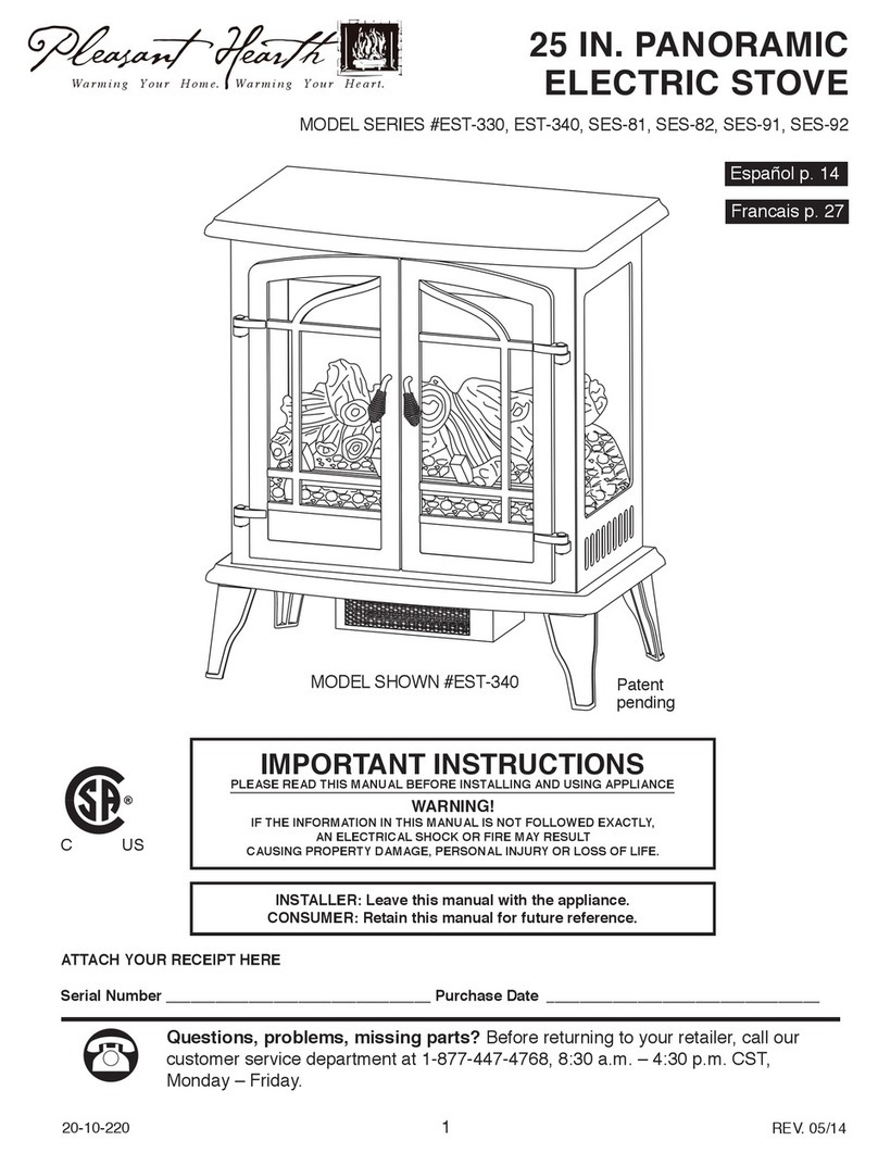 pleasant hearth EST-330 owner's manual