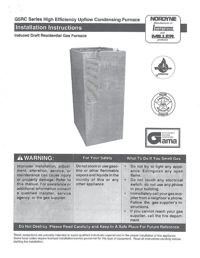 Nordyne G5RC User manual