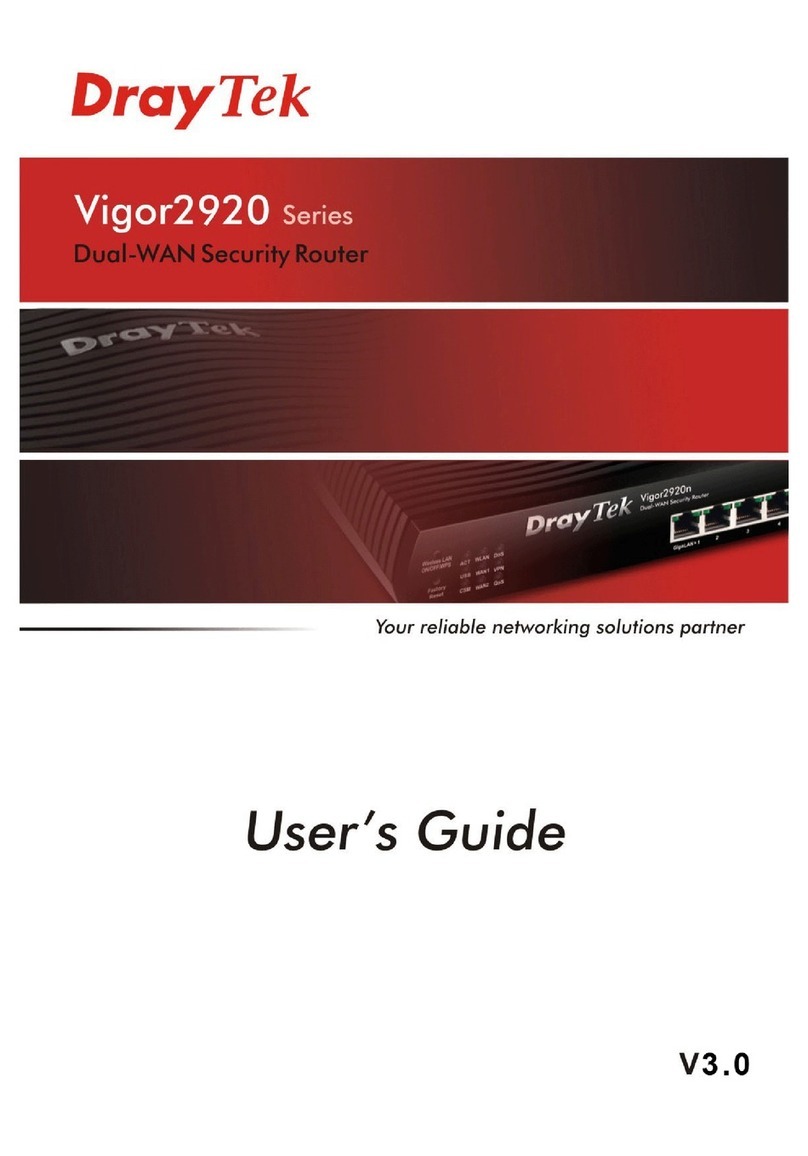 Draytek Vigor2920 Series User manual