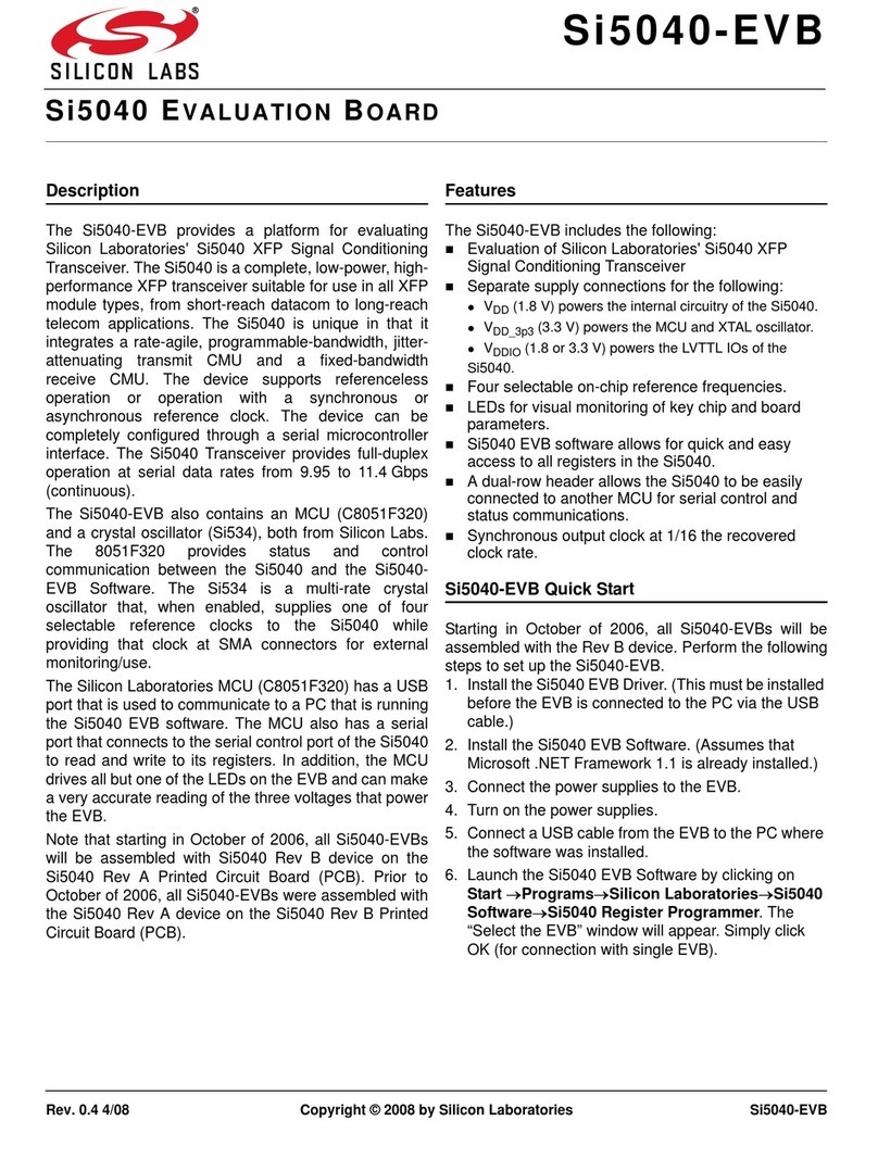 Silicon Laboratories Si5040 user manual