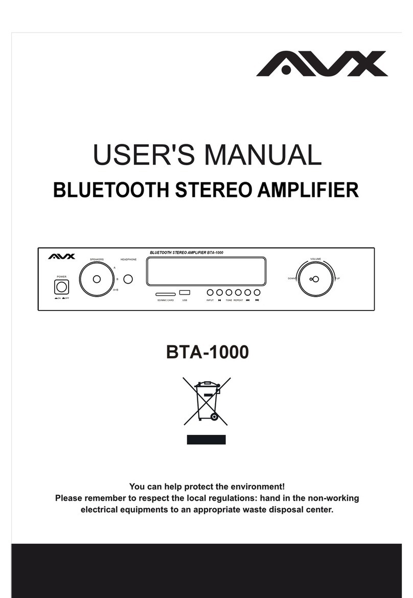 AVX BTA-1000 user manual