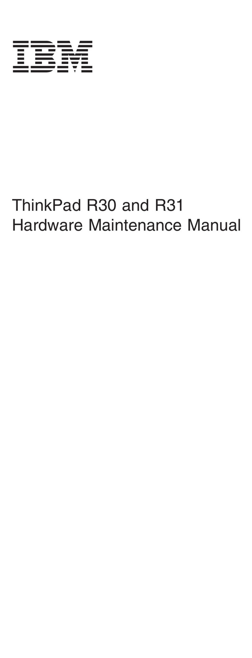 IBM ThinkPad R30 Owner's manual IBM ThinkPad R30 Owner's manual