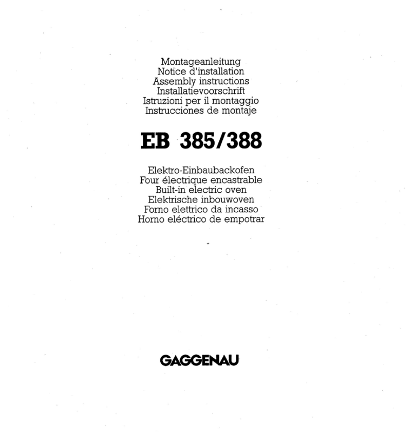 Gaggenau EB 385 User manual