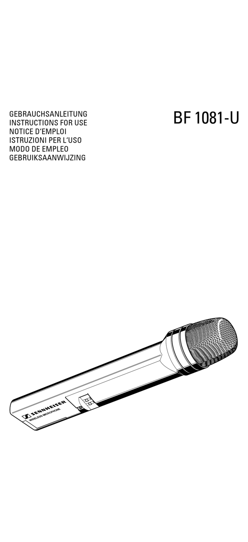 Sennheiser BF 1081-U Instructions for use
