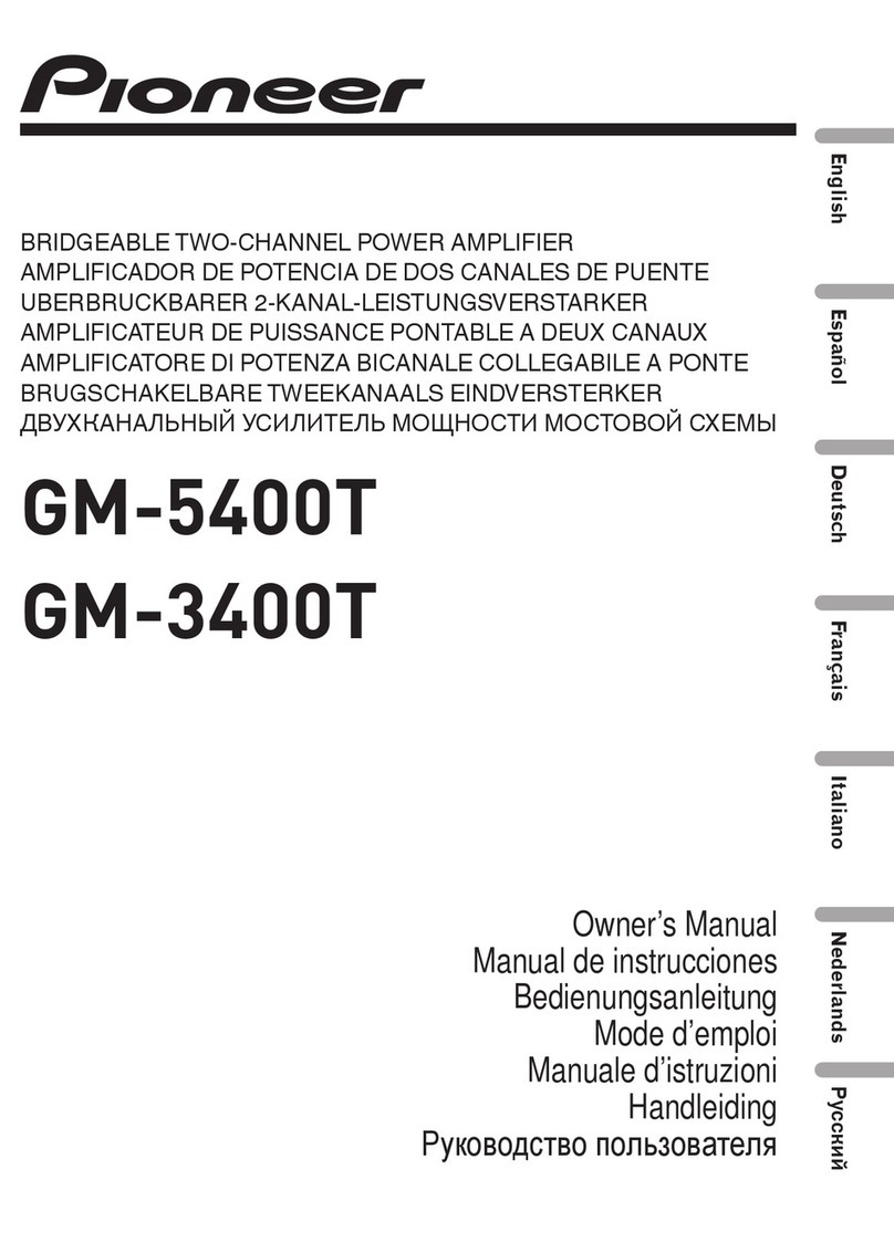 Pioneer GM5400T - Bridgeable Amplifier owner's manual
