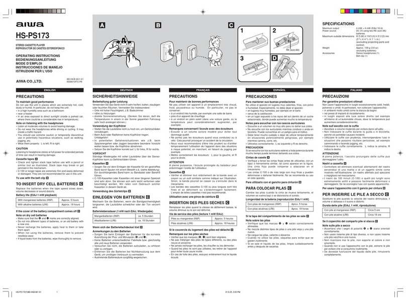 Aiwa HS-PS173 User manual