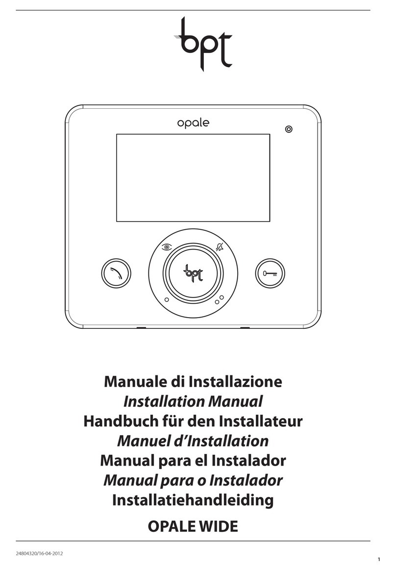 Bpt OPALE WIDE User manual
