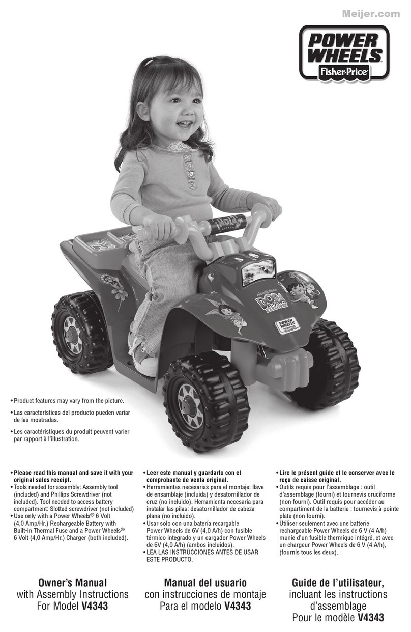 Power Wheels V4343 Owner's manual with assembly instructions