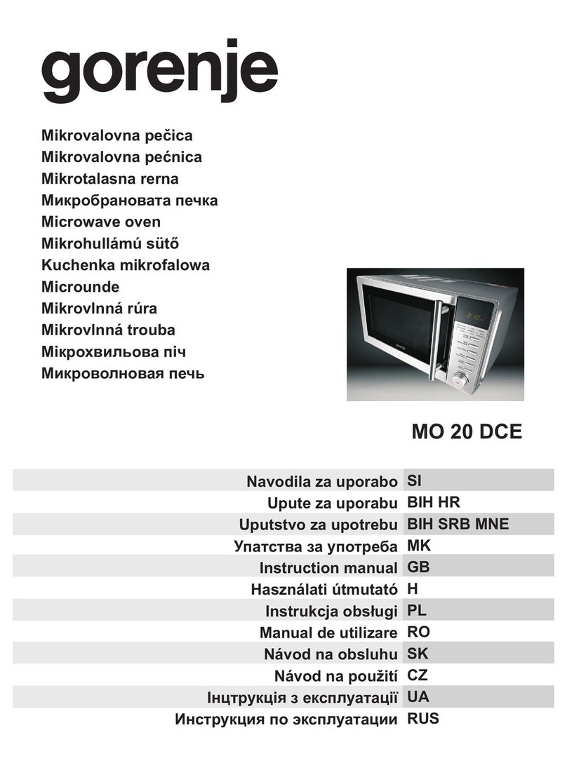 Gorenje MO 20 DCE instruction manual