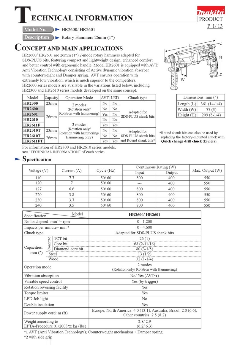 Makita HR2600 Manual Makita HR2600 Manual