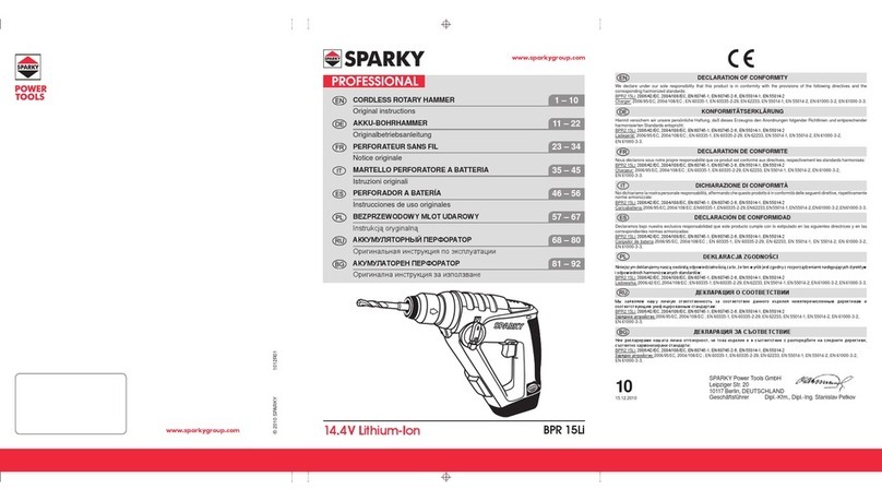 Sparky Group bpr 15li Original instructions