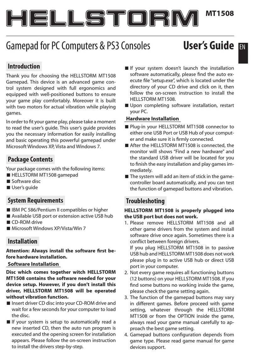 MediaTech HELLSTORM MT1508 User manual