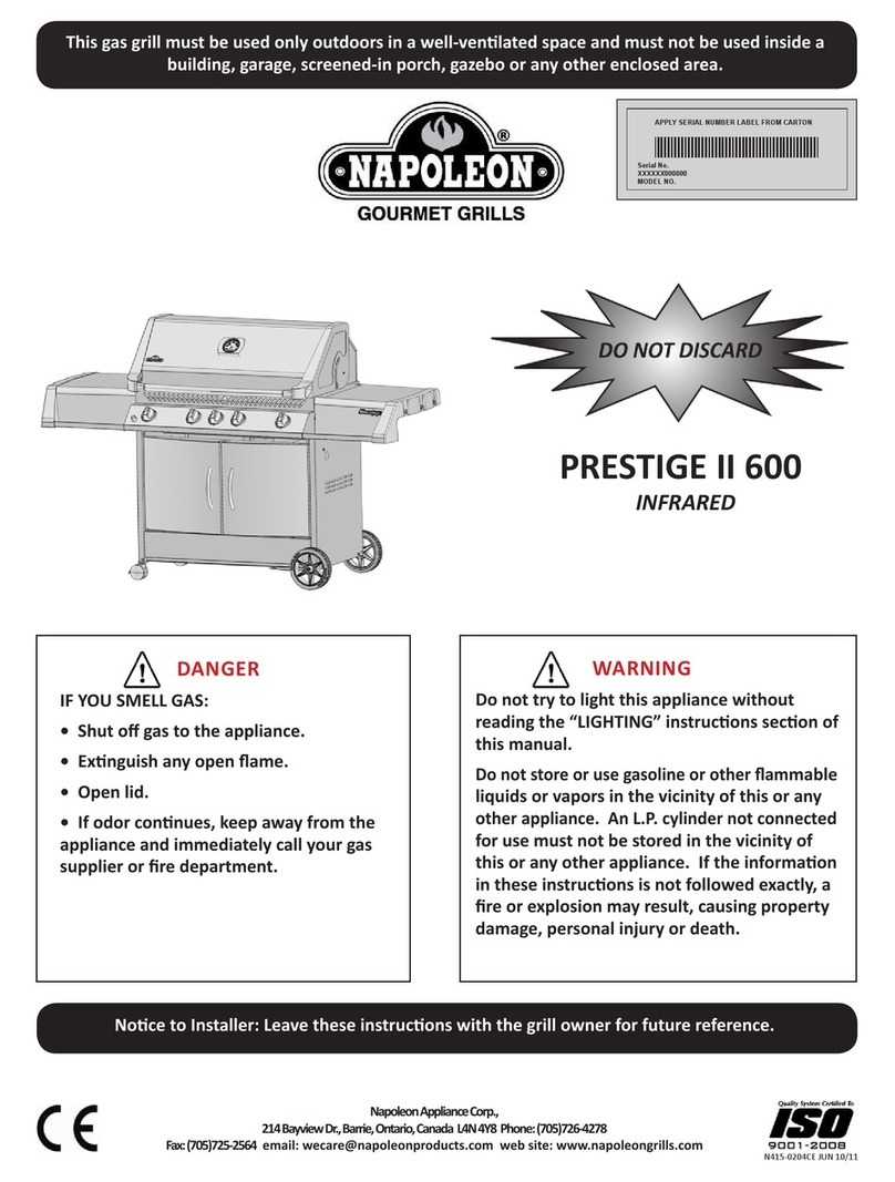 Napoleon PRESTIGE II PRESTIGE II 600 User manual