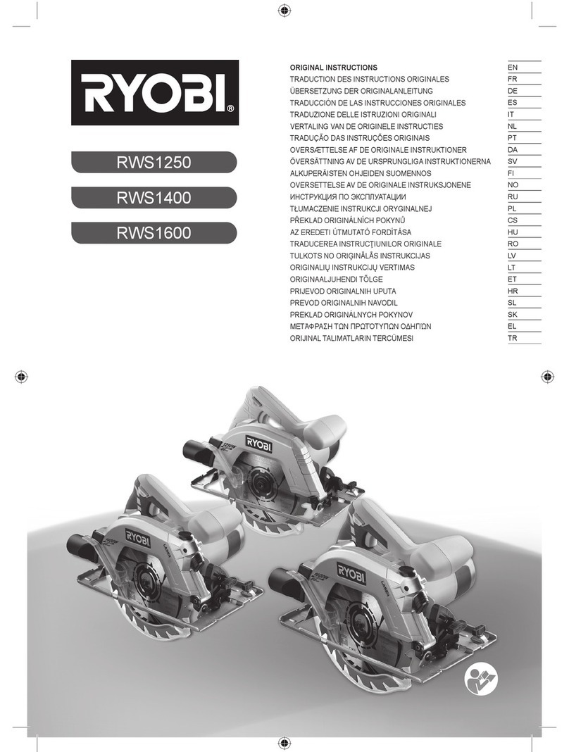Ryobi RWS1250 User manual
