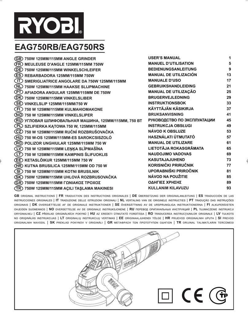 Ryobi EAG750RB User manual