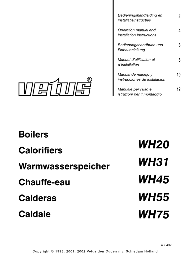 Vetus WH20 Operation manual and installation instructions Vetus WH20 Operation manual and installation instructions