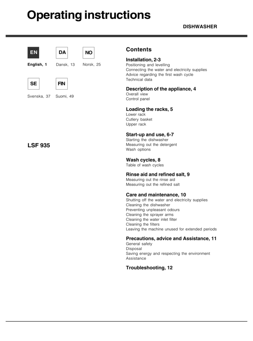 Hotpoint LSF 935 User manual