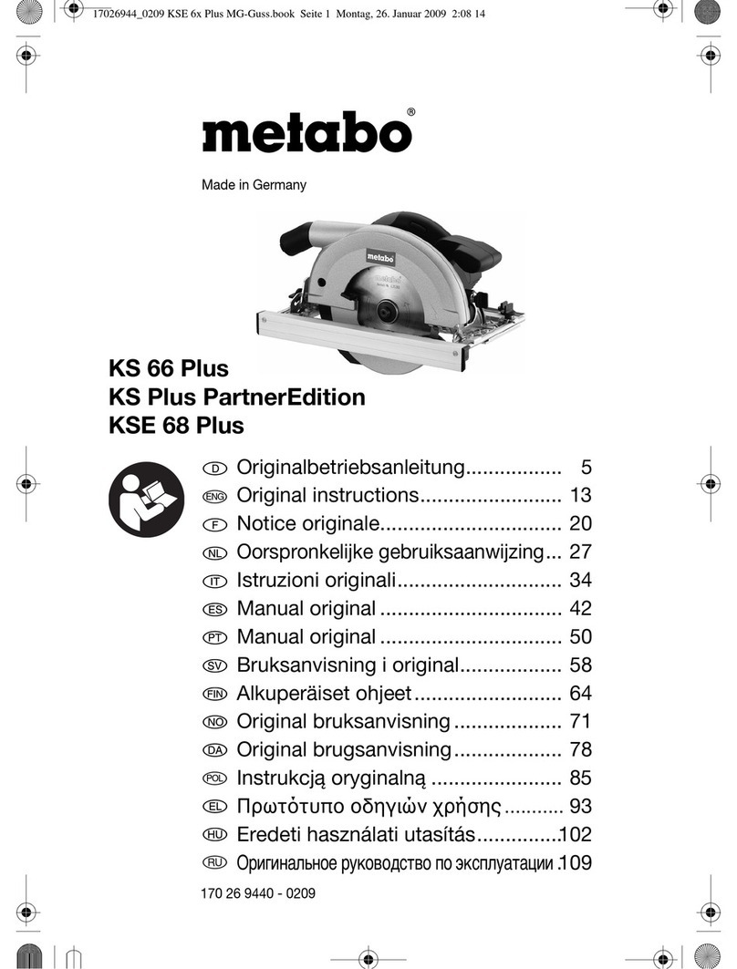 Metabo KS 66 Plus User manual