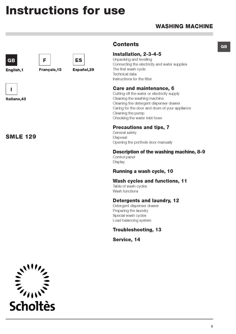 SCHOLTES SMLE 129 Instructions for use