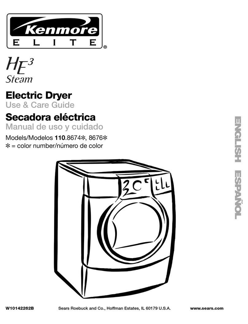 Kenmore 110.8674 Series User manual