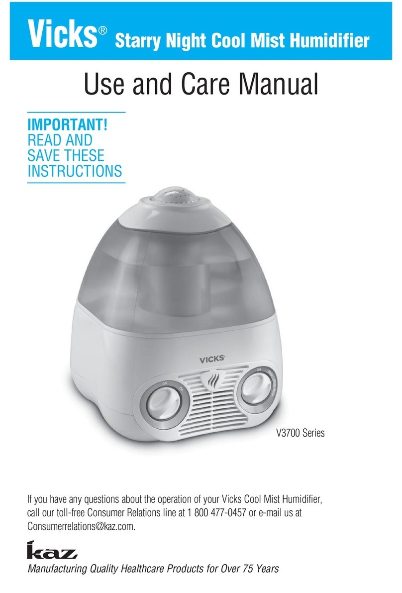 Vicks V3700 series User manual