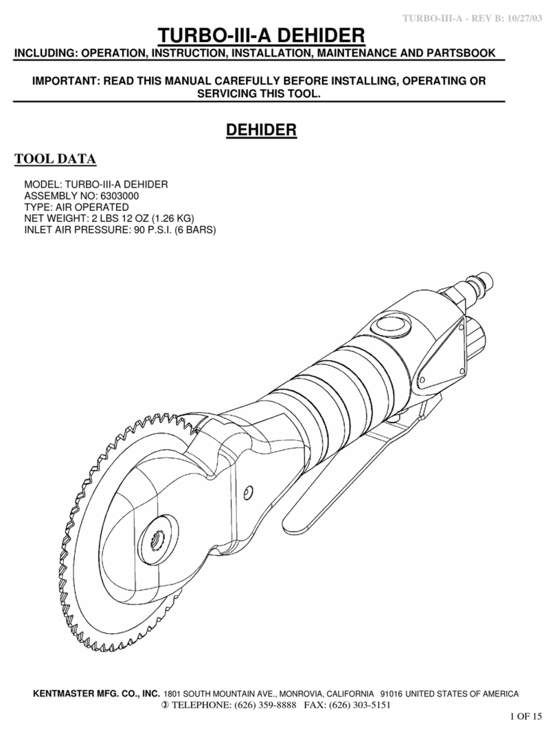 KENTMASTER TURBO-III-A DEHIDER User manual