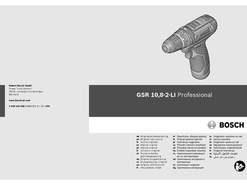 Bosch GSR 10,8 V-LI Professional Original instructions