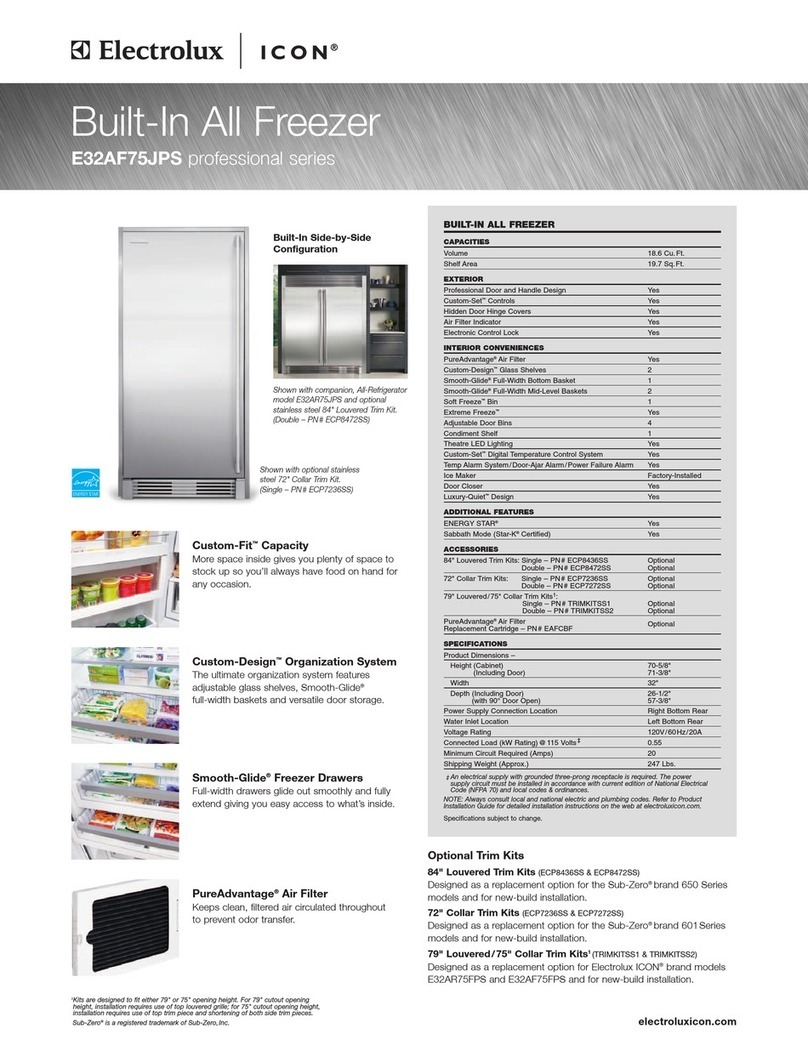Electrolux ICON E32AF75JPS User manual