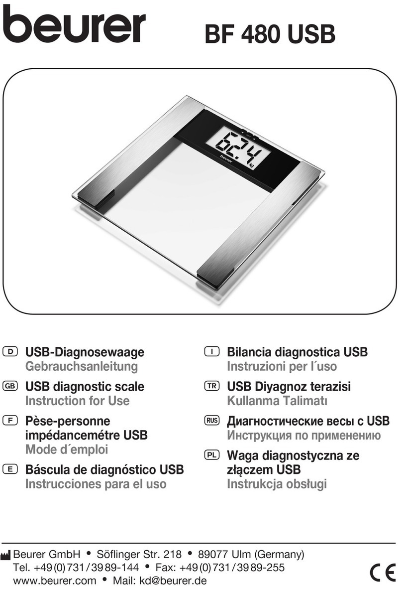 Beurer BF 480 USB Instructions for use