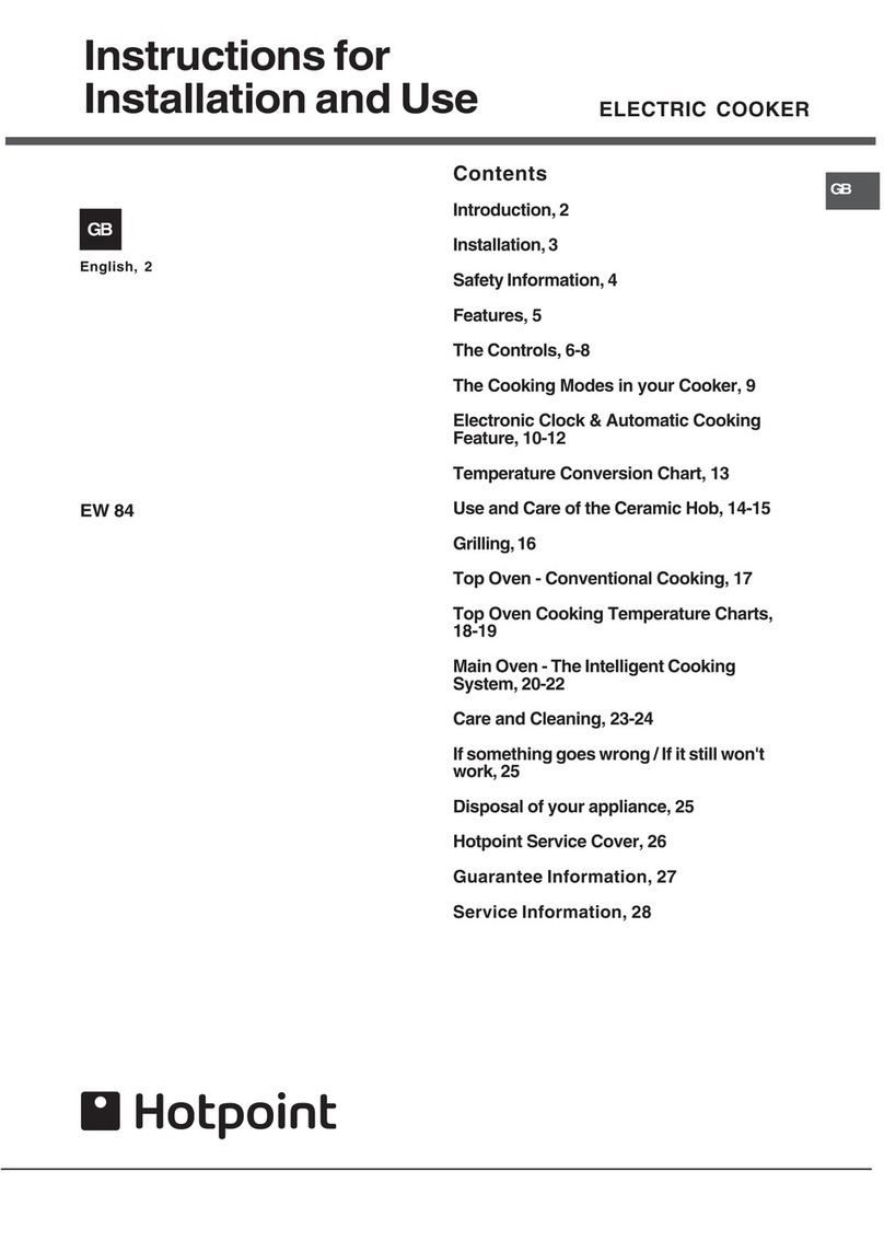 Hotpoint EW84G User manual