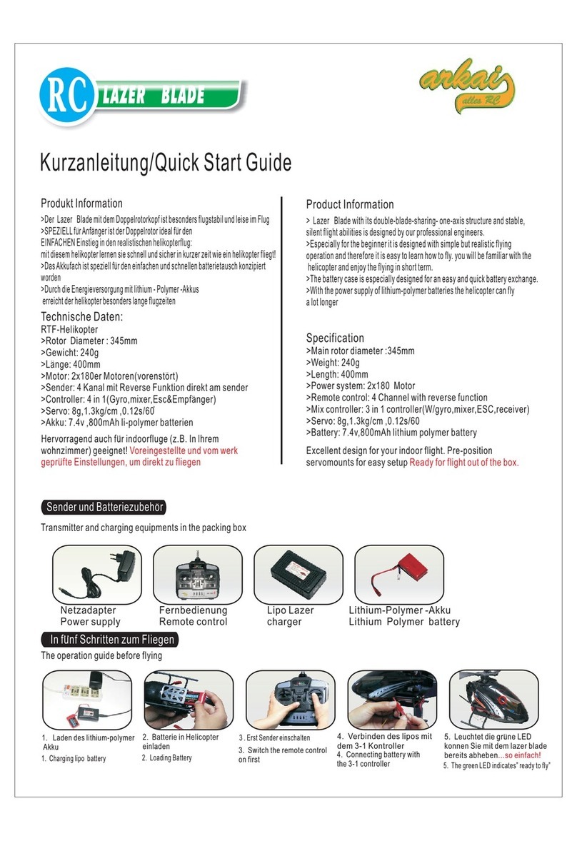 Arkai RC Lazer Blade quick start guide