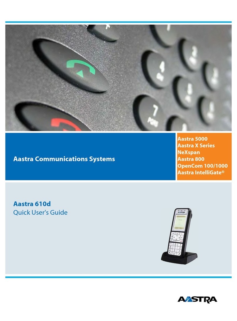 Aastra Aastra 610d Quick user guide
