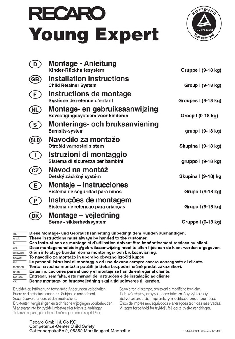 RECARO Young Expert User manual