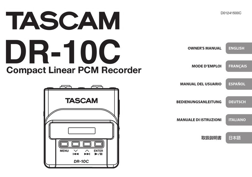 Tascam DR-10C User manual Tascam DR-10C User manual