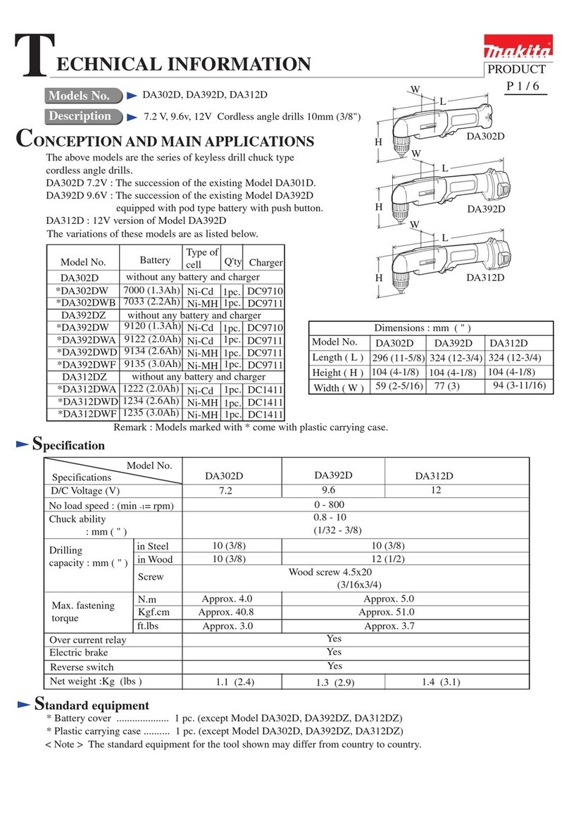Makita DA302D Manual