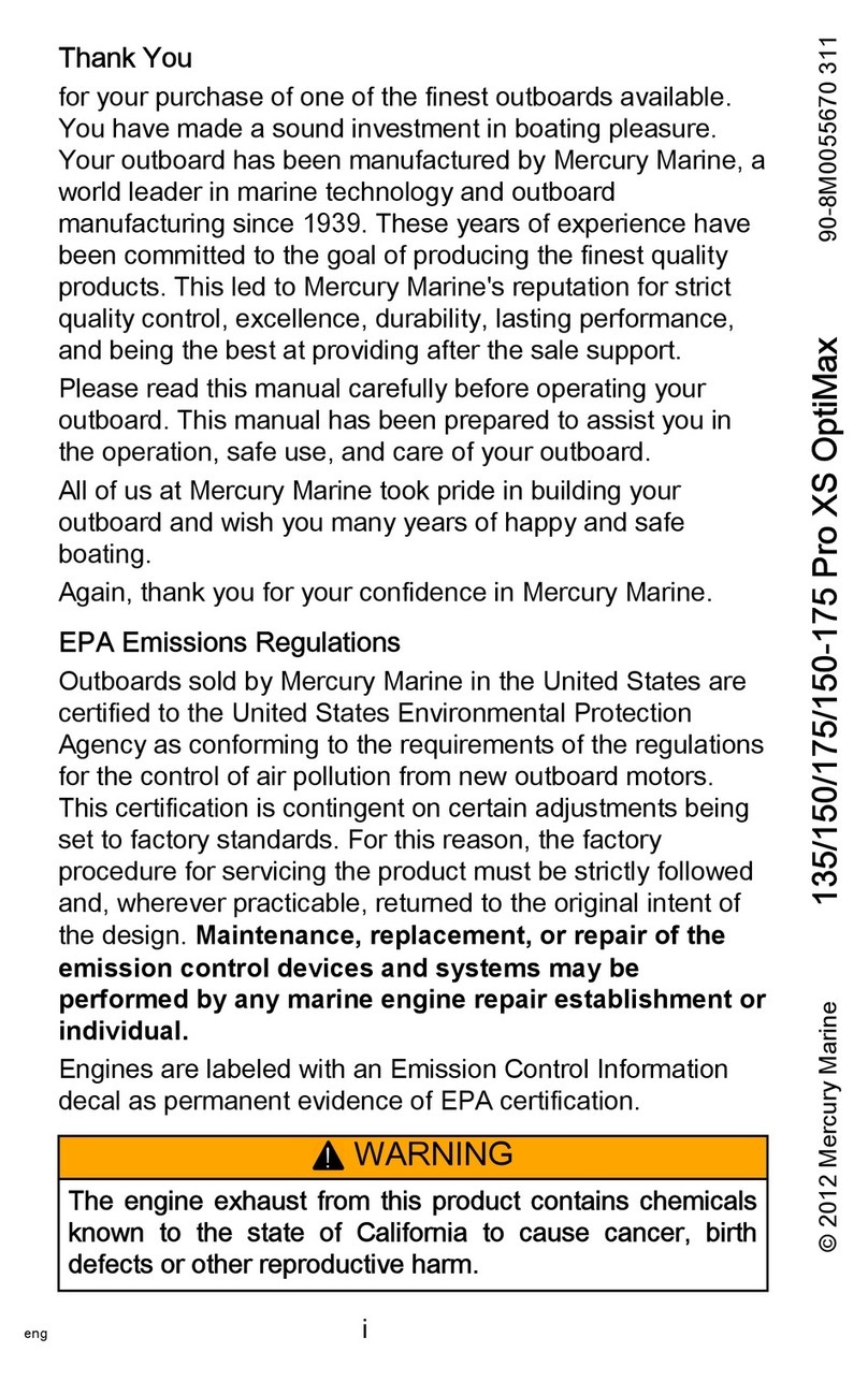 Mercury 135 Pro XS OptiMax User manual