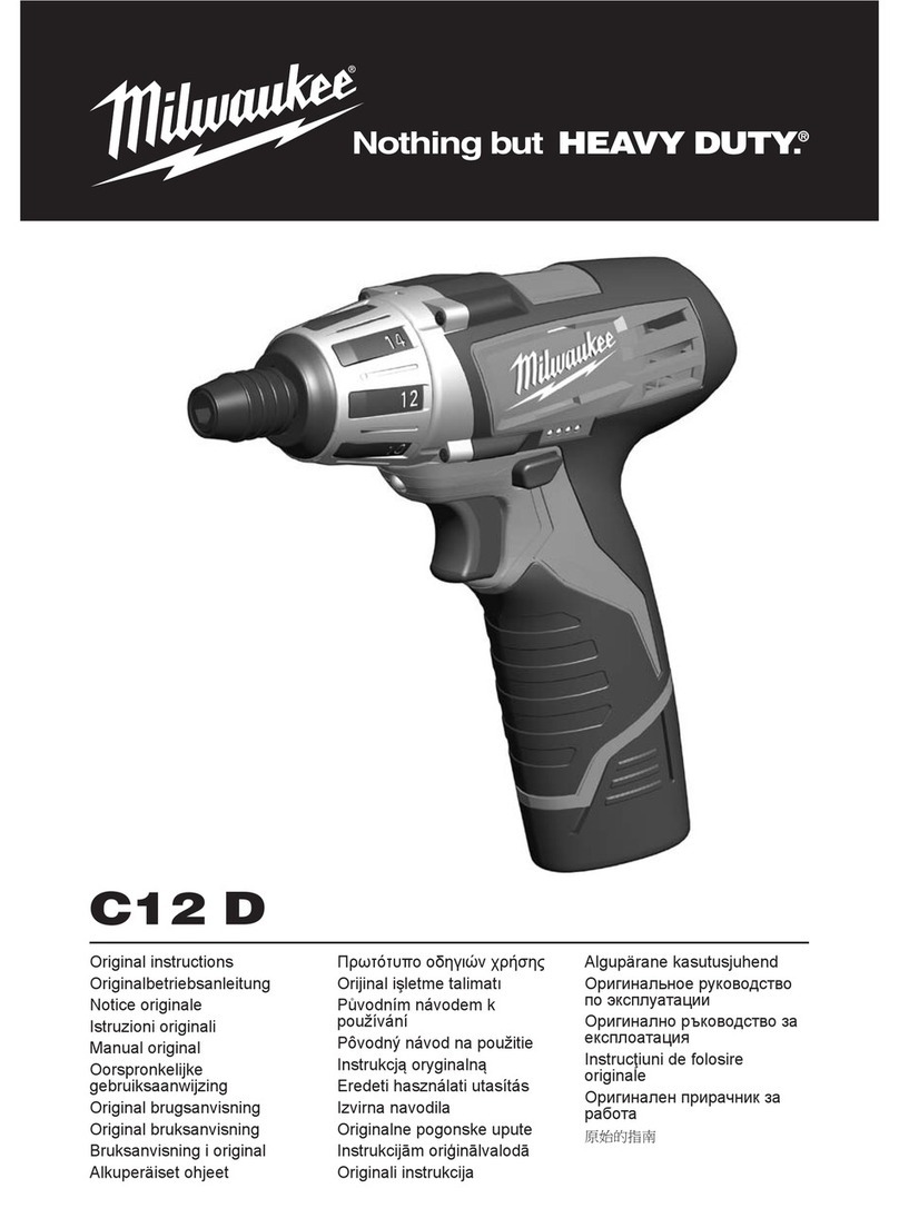 Milwaukee c12 d Original instructions
