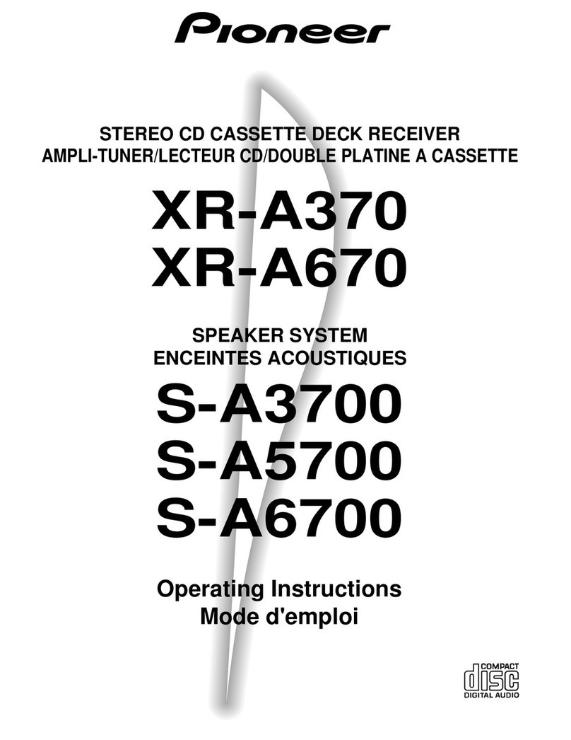 Pioneer XR-A370 operating instructions